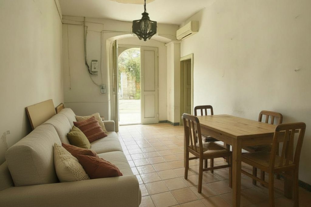 sostituzione del divano con il virtual home staging