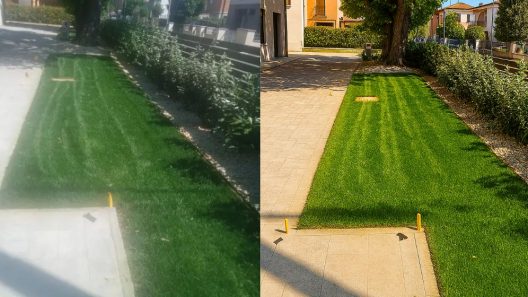 giardino prima e dopo restyling fotografico