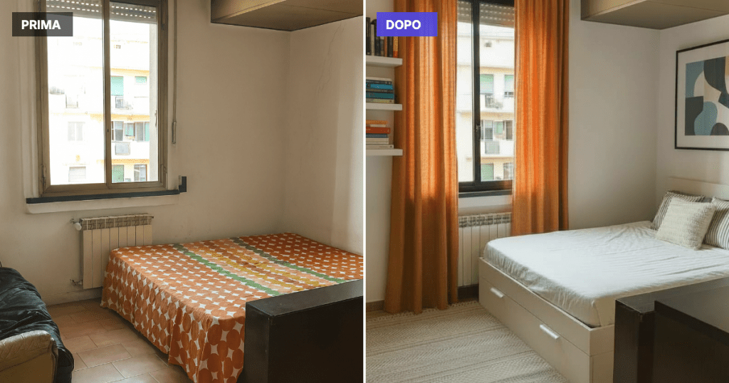 Prima e dopo con il virtual home staging