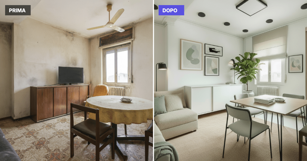 virtual home staging Soggiorno moderno